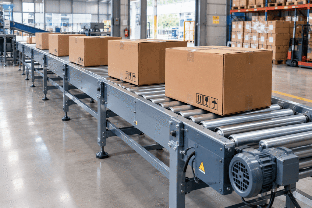 cara kerja conveyor pemindah barang