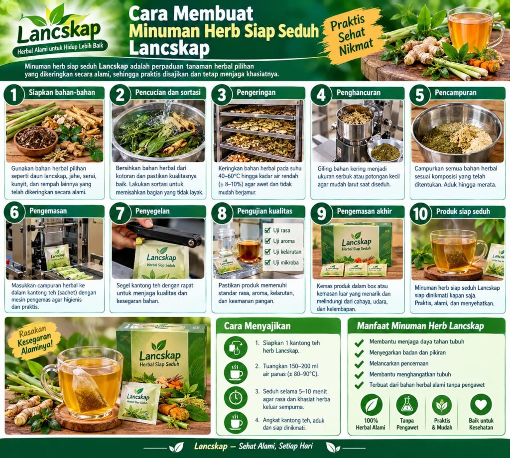 cara membuat minuman herbal siap seduh