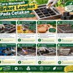 cara mencegah briket lengket pada cetakan