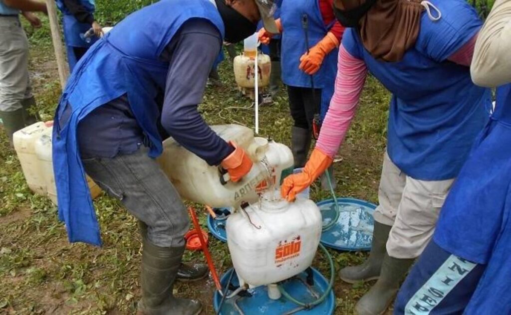 cara menghitung kebutuhan cairan semprot